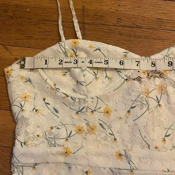 NSR Yellow Floral Spaghetti Strap Dress - Picture 10 of 10